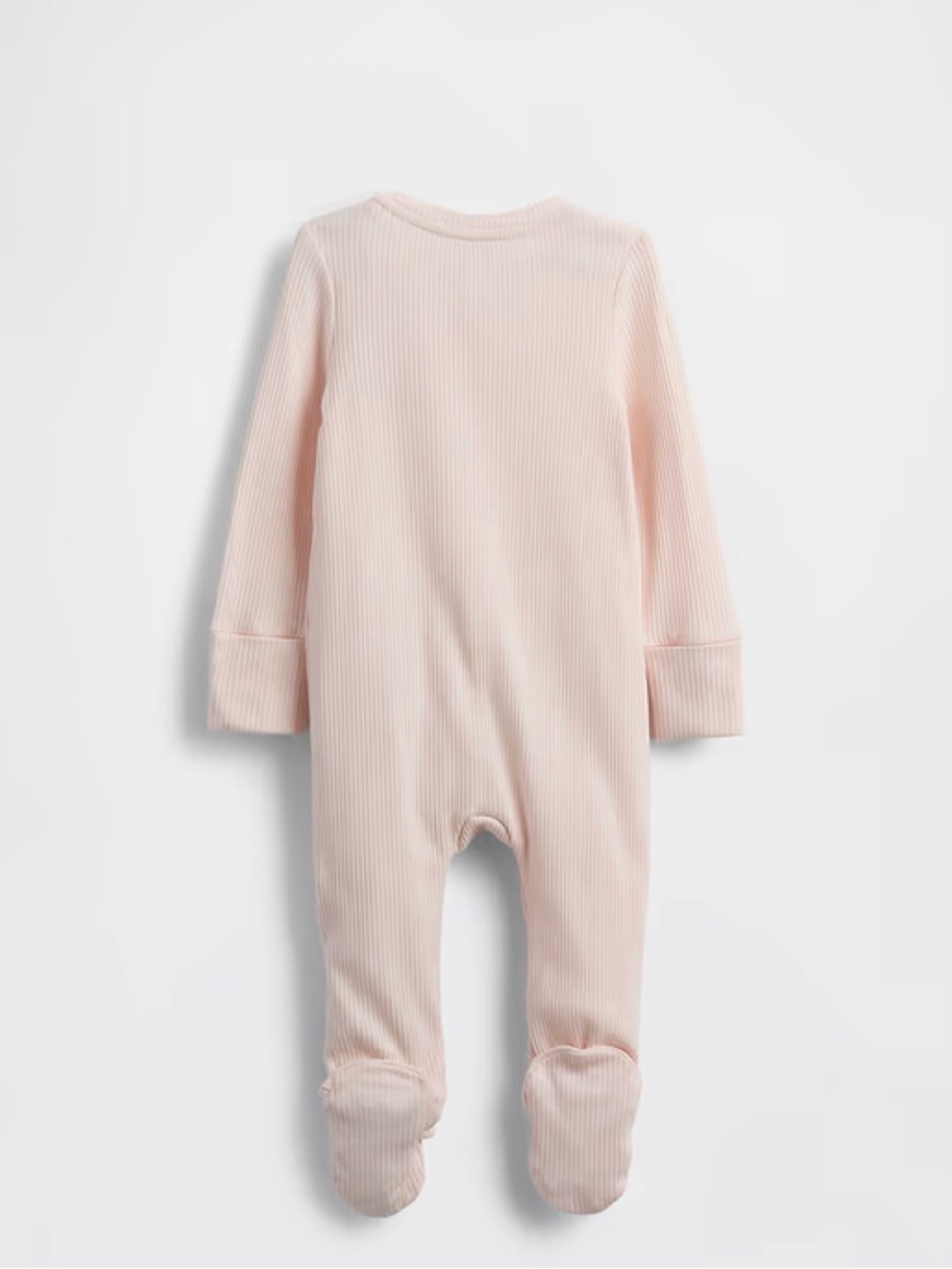 GAP Baby Pink Ribbed Ruffle One-Piece 0-3mo - Picture 2 of 7